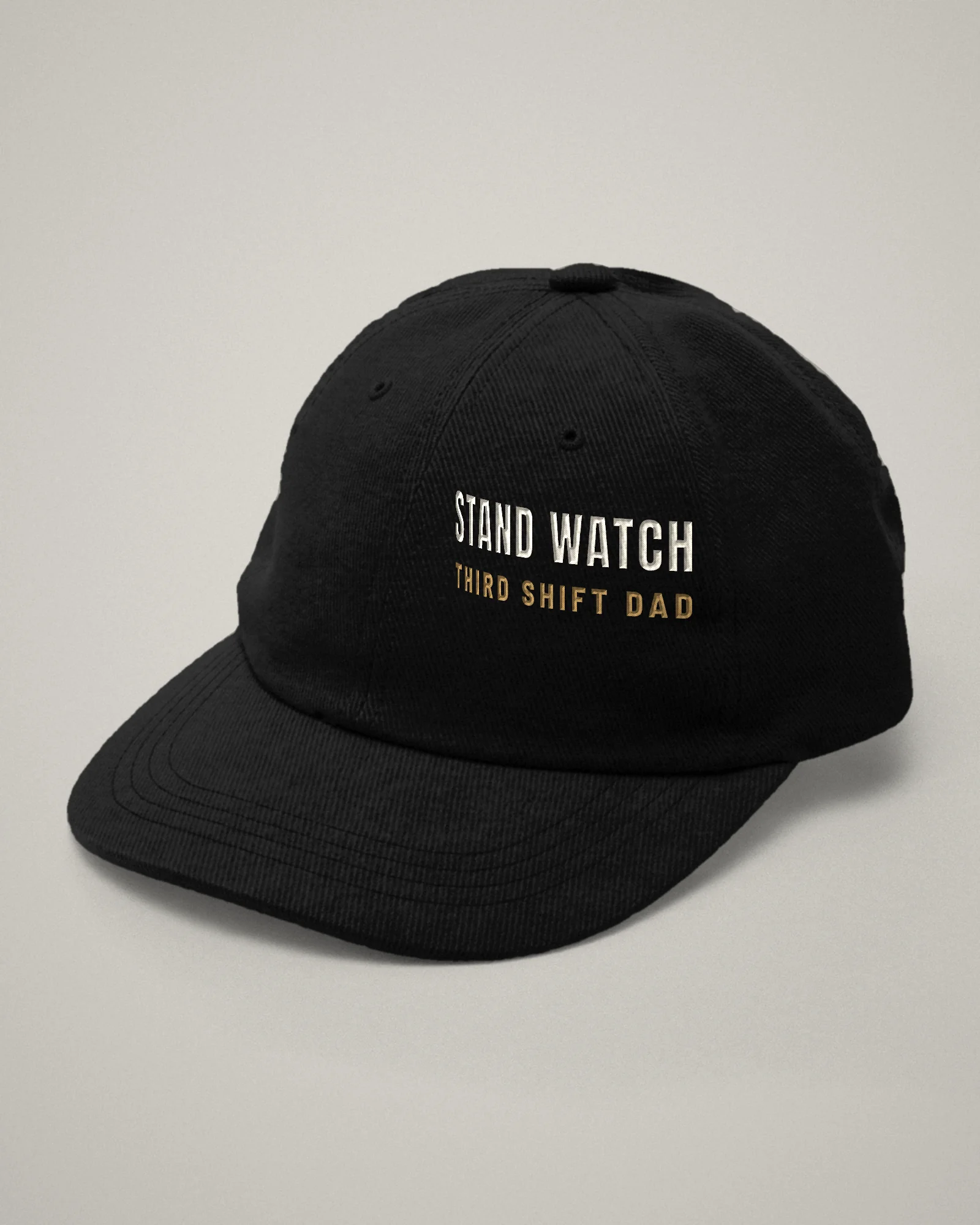 Stand Watch Dad Cap, Black, view 4