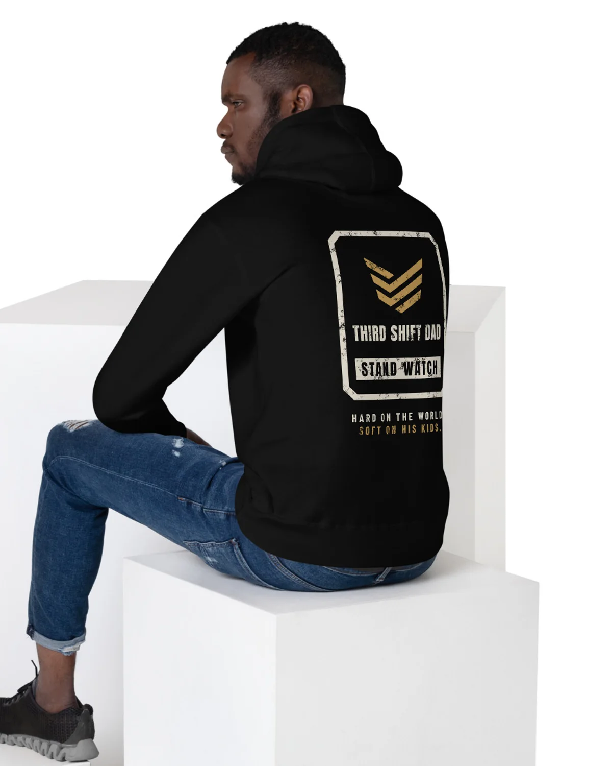 Stand Watch Hoodie, Black, view 3