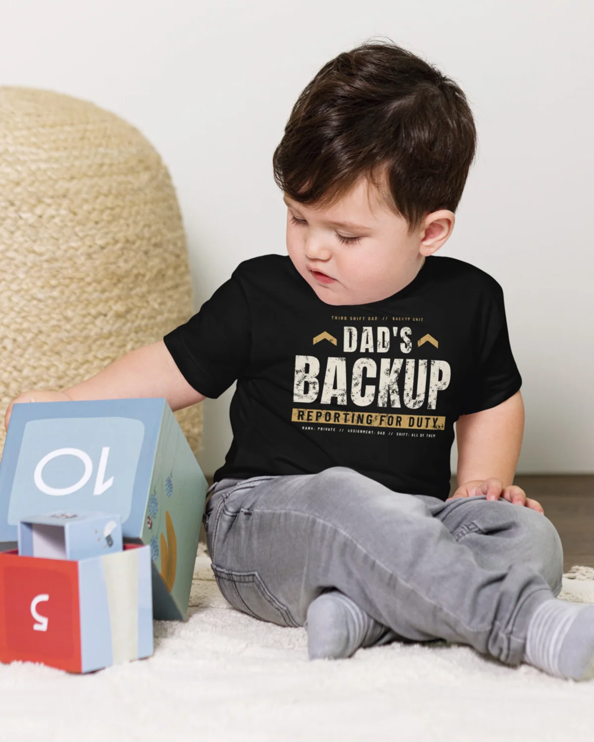 Dad's Backup Tee, Black, view 2