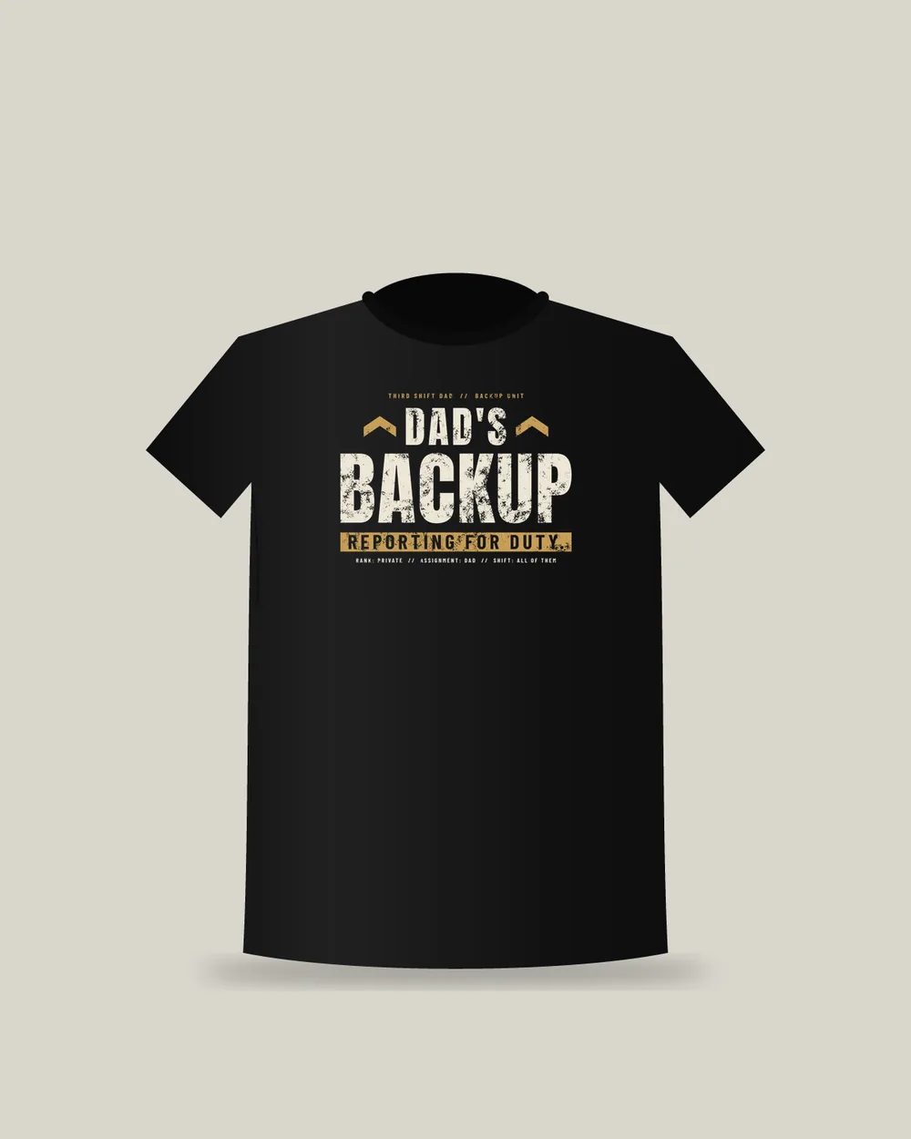 Dad's Backup Tee, Black, view 4