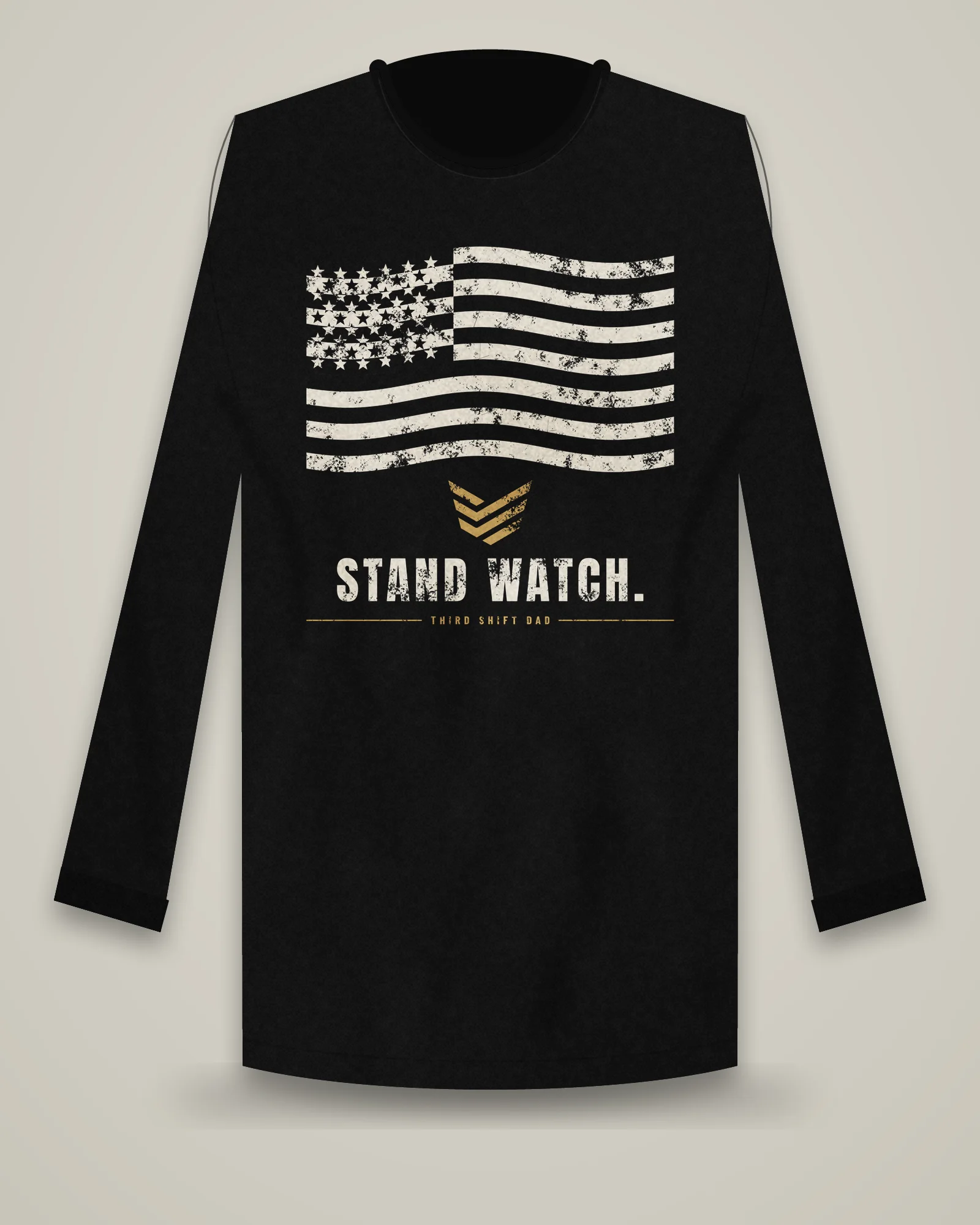 Subdued Flag Chevron Long Sleeve