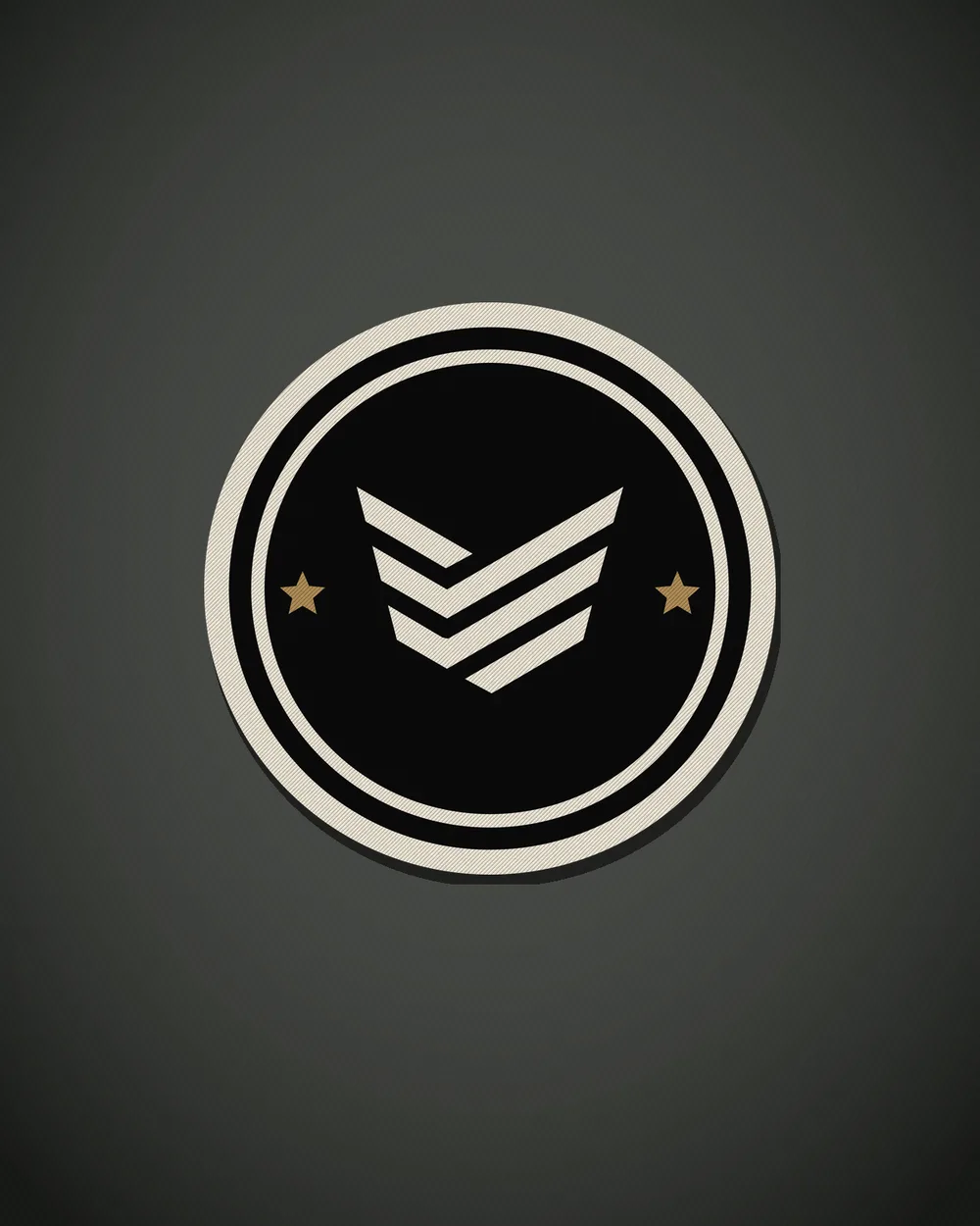 Chevron Mark Patch, Black, view 3