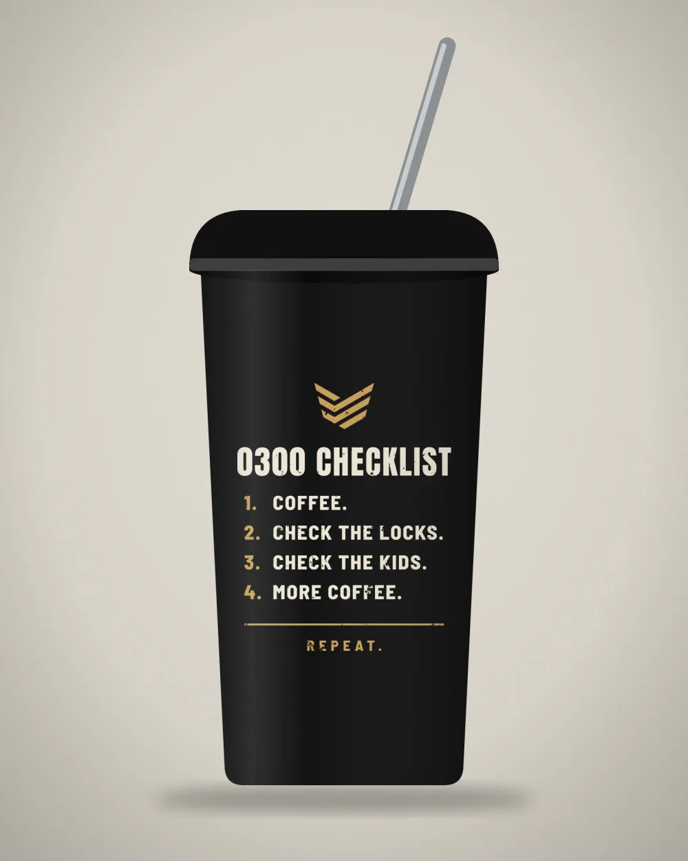 0300 Checklist Tumbler, Black, view 2