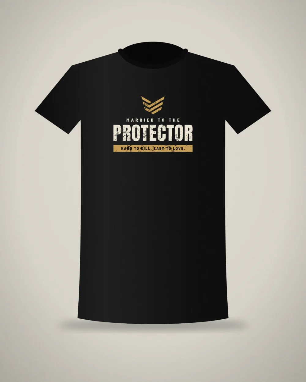 Married to the Protector Tee, Black, view 2