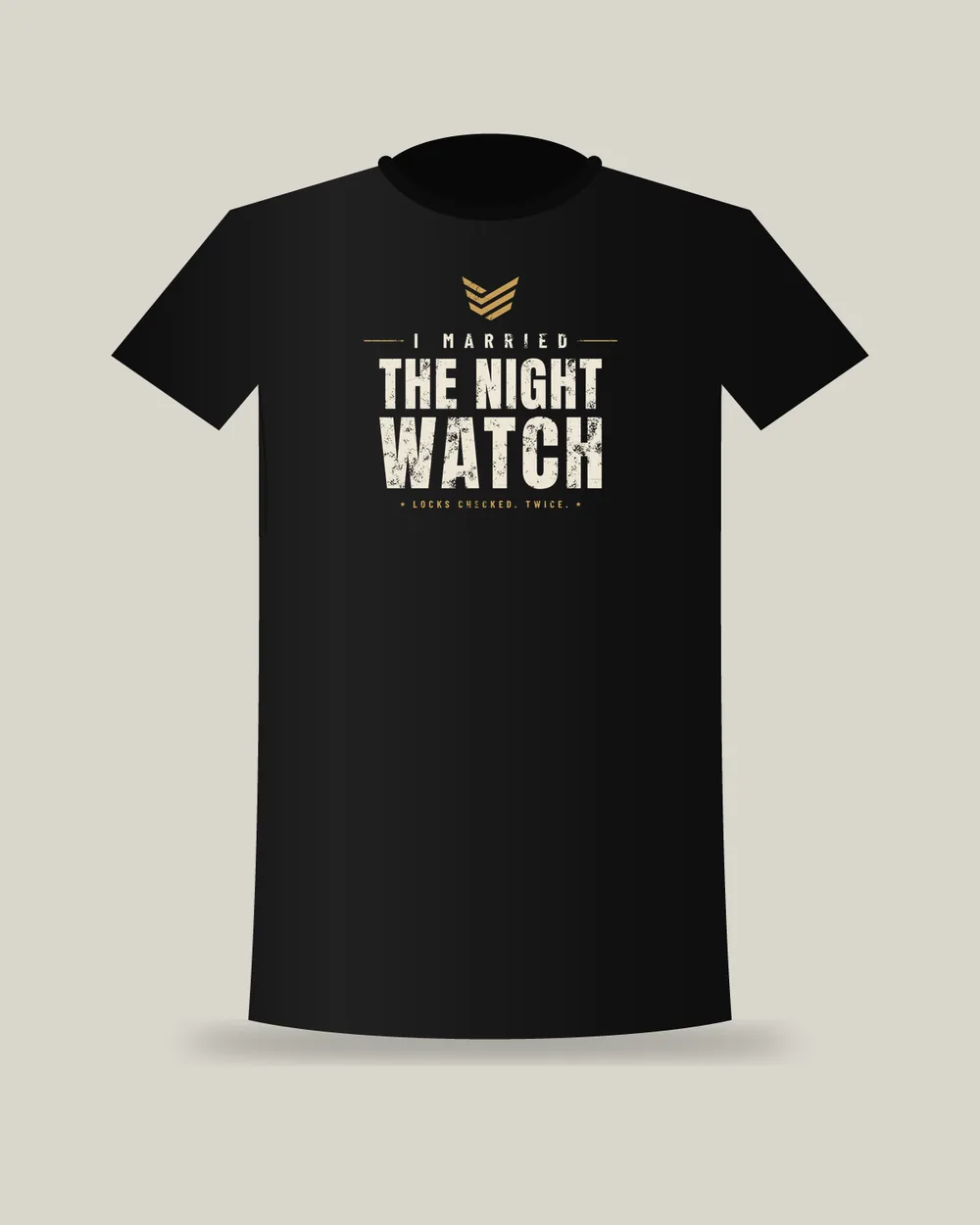 I Married the Night Watch Tee, Black, view 3